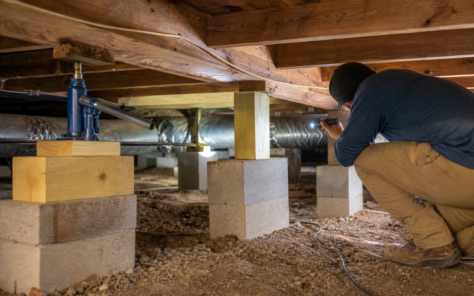 Pier-and-Beam Repair illustration for Killeen foundation repair services